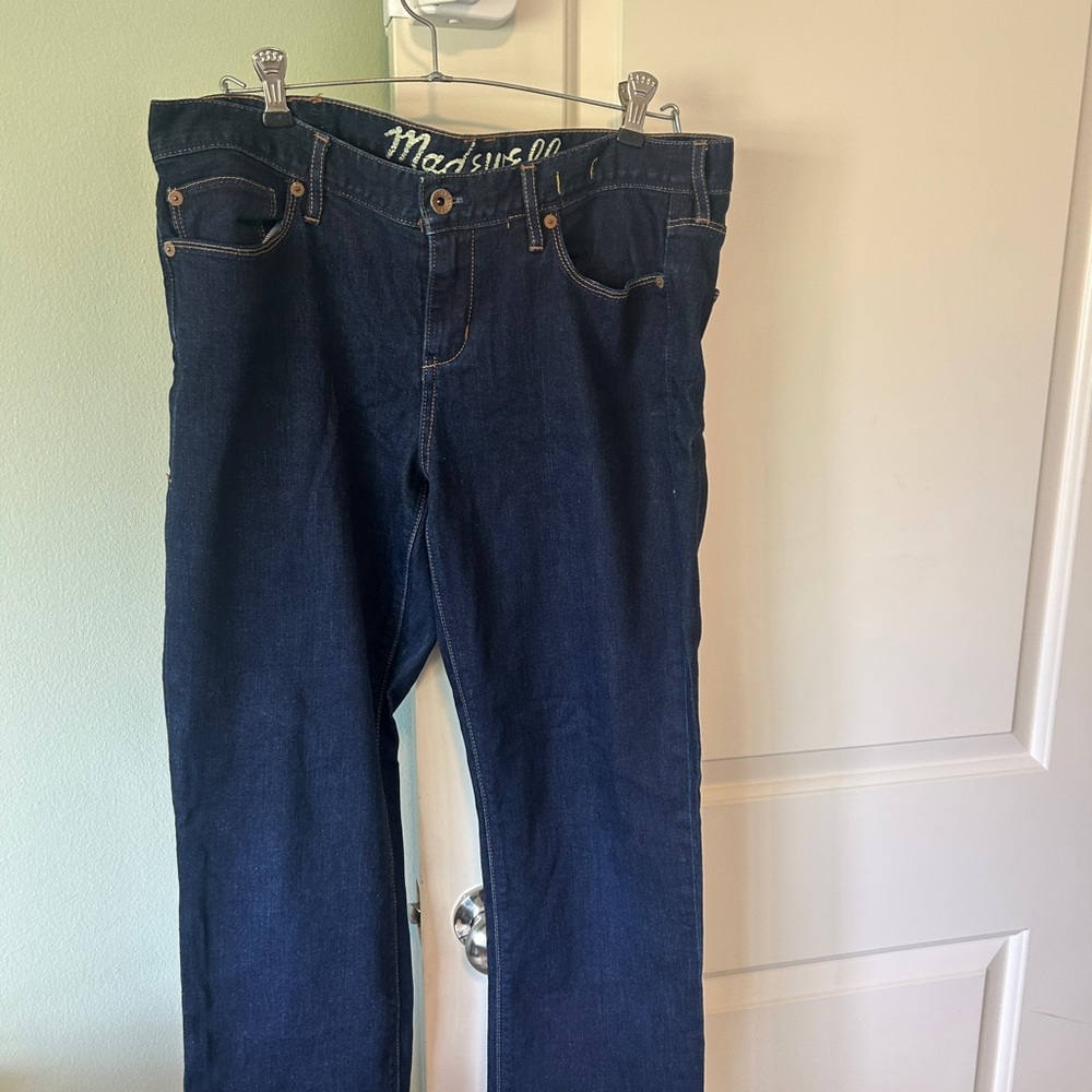 Madewell Deep Indigo Straight Leg Jeans